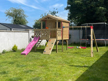 Load image into Gallery viewer, Andys Playhouse ( Large playhouse with activity swings and slides )