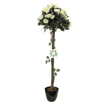 Load image into Gallery viewer, Nearly Natural Rose Tree White 4ft sold as a carton of 4 for €219
