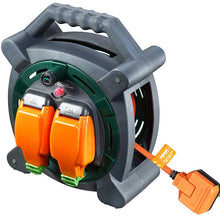 Load image into Gallery viewer, Masterplug 20 metre (65 ft) Cable Reel with 2 outdoor sockets