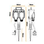 Load image into Gallery viewer, Masterplug Weatherproof Garden Spike with 15 metre lead & 2 sockets