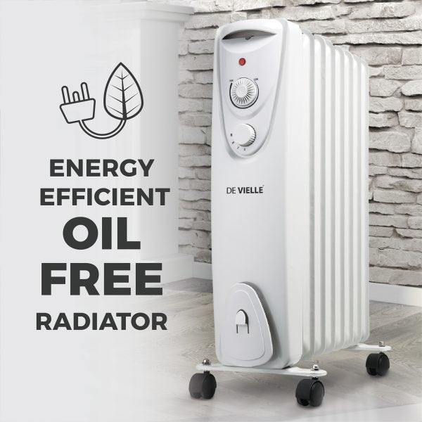 NEW MCL 8 Fin Oil Free Radiator Heater White 1500 watt – Under the Moon.ie