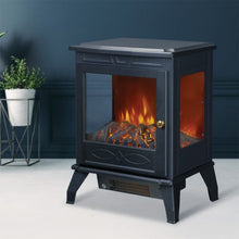 Load image into Gallery viewer, De Vielle Premium 3D Electric Stove Black 1850W