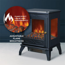 Load image into Gallery viewer, De Vielle Premium 3D Electric Stove Black 1850W