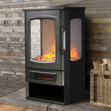 Load image into Gallery viewer, De Vielle Premium 3D Tall Electric Stove Black 2000W