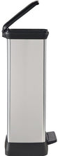 Load image into Gallery viewer, Curver 50 Litre Metal Effect Pedal Deco Bin, Silver