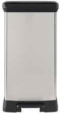 Load image into Gallery viewer, Curver 50 Litre Metal Effect Pedal Deco Bin, Silver