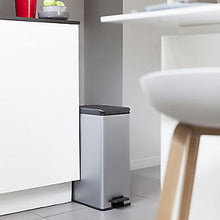 Load image into Gallery viewer, Curver Slim Bin Silver 40 litre