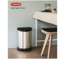 Load image into Gallery viewer, Curver Metal Pedal Bin 20 litre Silver