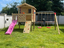 Load image into Gallery viewer, Andys Playhouse  ( Large playhouse with activity swings and slides )

