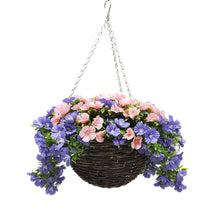 Load image into Gallery viewer, Nearly Natural Pansy Hanging Basket 30cm Box of 4
