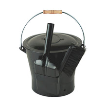 Load image into Gallery viewer, De Vielle Ash Bucket with lid &amp; slot, including shovel &amp; sweep
