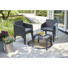 Load image into Gallery viewer, Keter Columbia Balcony Set Graphite with Cool Grey Cushions
