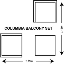 Load image into Gallery viewer, Keter Columbia Balcony Set Graphite with Cool Grey Cushions
