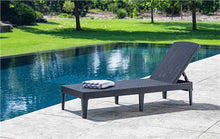 Load image into Gallery viewer, Keter Jaipur Sun Lounger Graphite with Cool Grey Cushions set of 2
