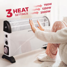 Load image into Gallery viewer, De Vielle Classic Convector Heater with Timer 2000w
