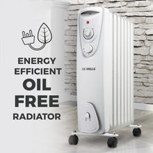 Load image into Gallery viewer, NEW MCL 8 Fin Oil Free Radiator Heater White 1500 watt

