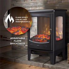 Load image into Gallery viewer, De Vielle Classic 3D Electric Stove Black 1800W
