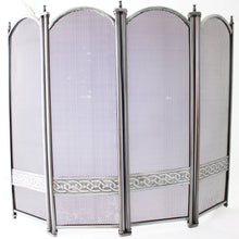 Load image into Gallery viewer, De Vielle Heritage Celtic Collection 4 Fold Fire Screen Pewter Finish

