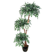 Load image into Gallery viewer, Nearly Natural 3 Section Mini Ficus Tree 4ft (sold in cartons of 4 ) = €59.99 each
