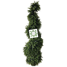 Load image into Gallery viewer, Nearly Natural Topiary Obelisk Spiral effect with white flower
