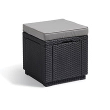 Load image into Gallery viewer, Keter Cube Cool Grey with cushion
