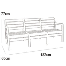 Load image into Gallery viewer, Keter Delano 3 Seater Lounge Set with Salemo Table Graphite
