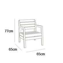 Load image into Gallery viewer, Keter Delano 3 Seater Lounge Set with Salemo Table Graphite
