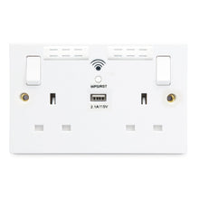 Load image into Gallery viewer, 13A 2 Gang Switched Socket &amp; Wifi Repeater &amp; USB Charge
