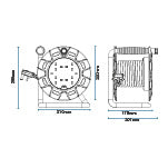Load image into Gallery viewer, Masterplug 25 metre 13 amp cable reel with 2 sockets &amp; usb port
